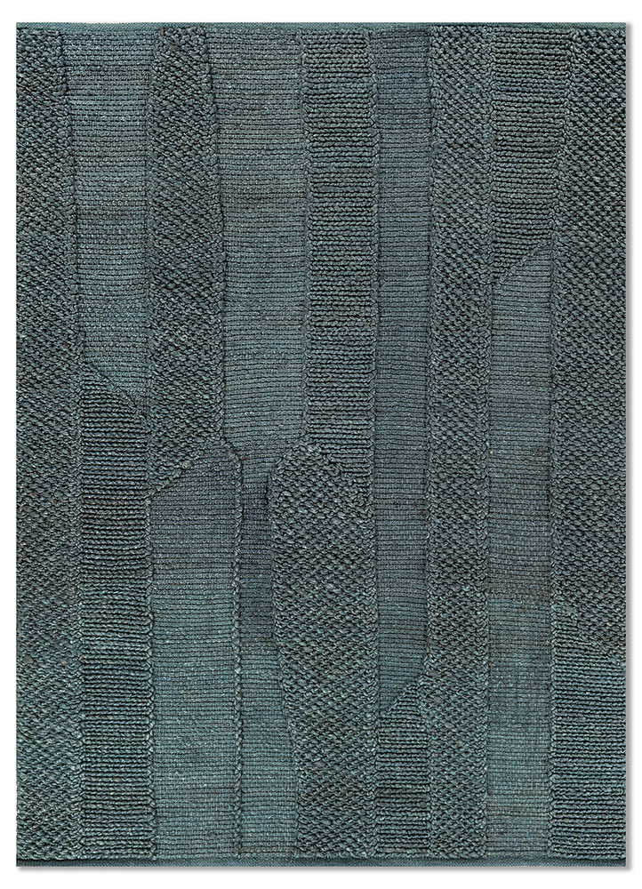  blue jute and hemp Flat Weaves Rug