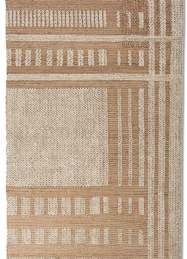  beige and brown jute and hemp Flat Weaves Rug