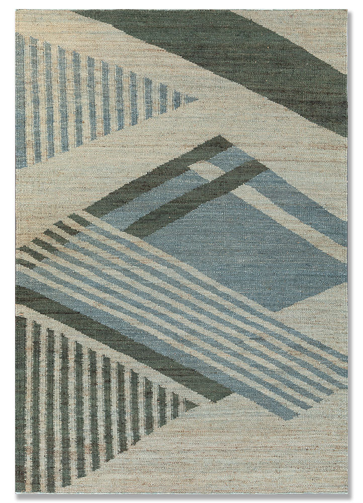 nomadic threads blue jute and hemp Flat Weaves Rug - HeadShot