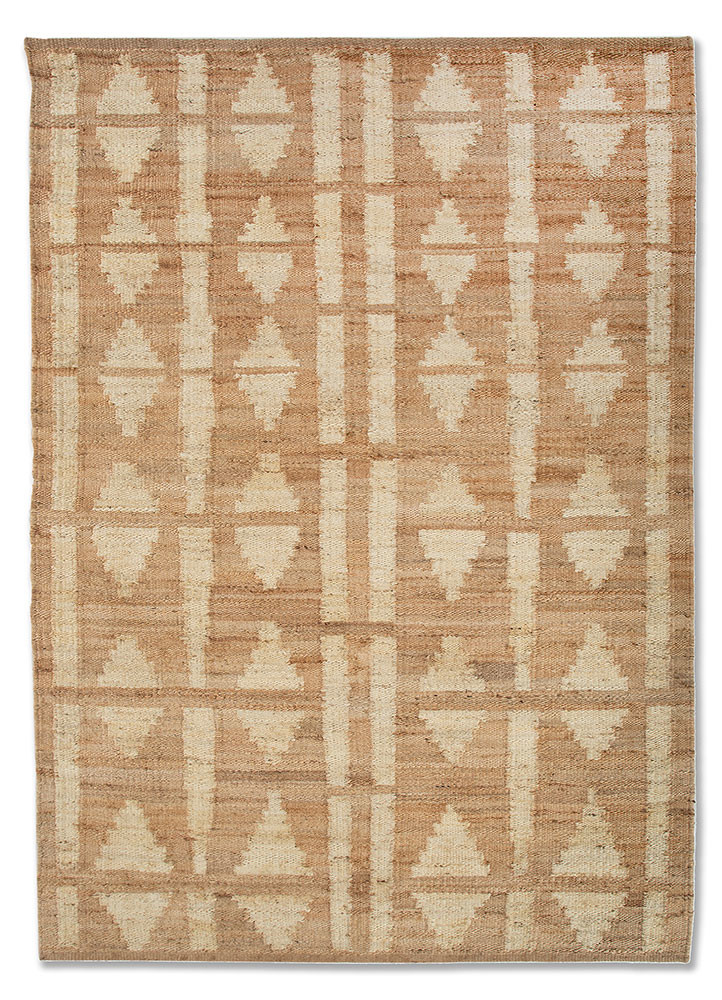  beige and brown jute and hemp Flat Weaves Rug
