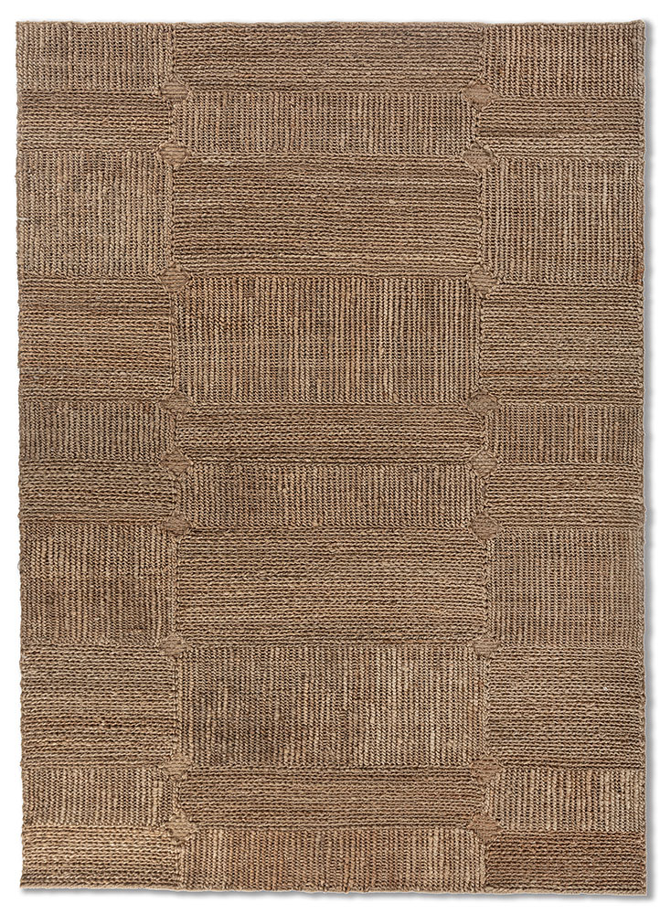  beige and brown jute and hemp Flat Weaves Rug