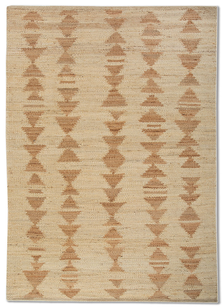 nomadic threads beige and brown jute and hemp Flat Weaves Rug - HeadShot