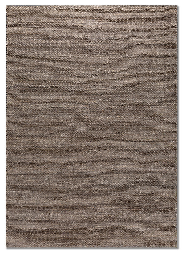  grey and black jute and hemp Flat Weaves Rug