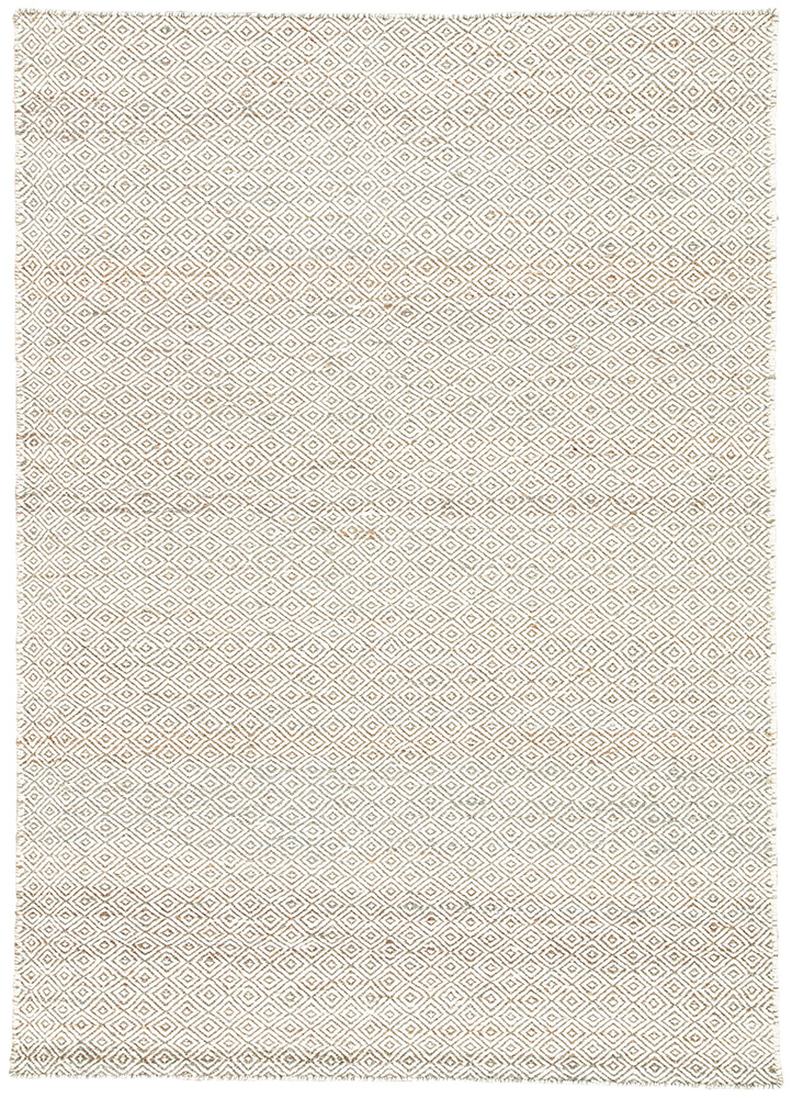 abrash ivory jute and hemp Flat Weaves Rug - HeadShot