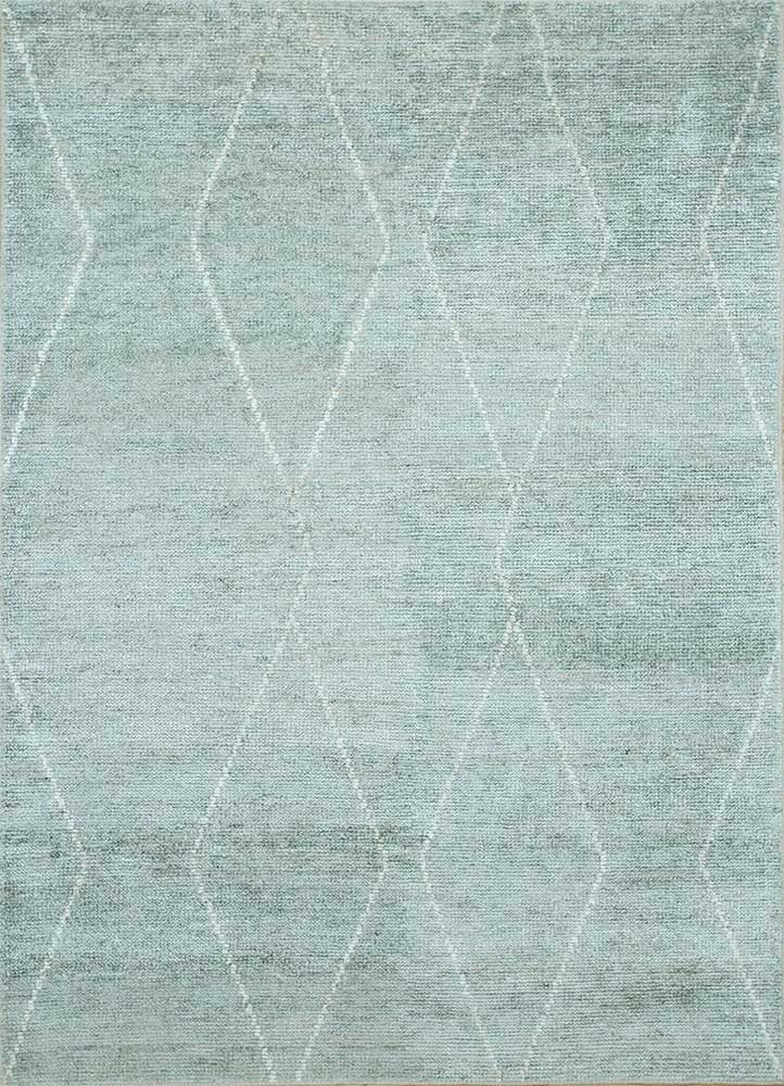 indusbar blue viscose Flat Weaves Rug - HeadShot