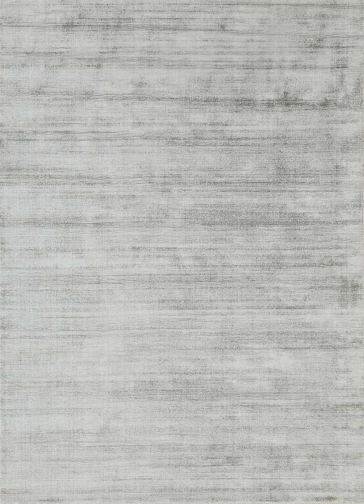  grey and black viscose Hand Loom Rug