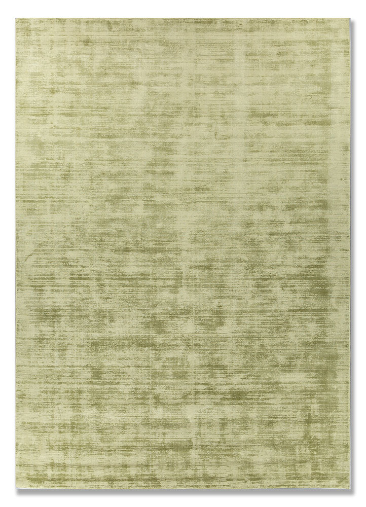 aprezo green viscose Hand Loom Rug - HeadShot