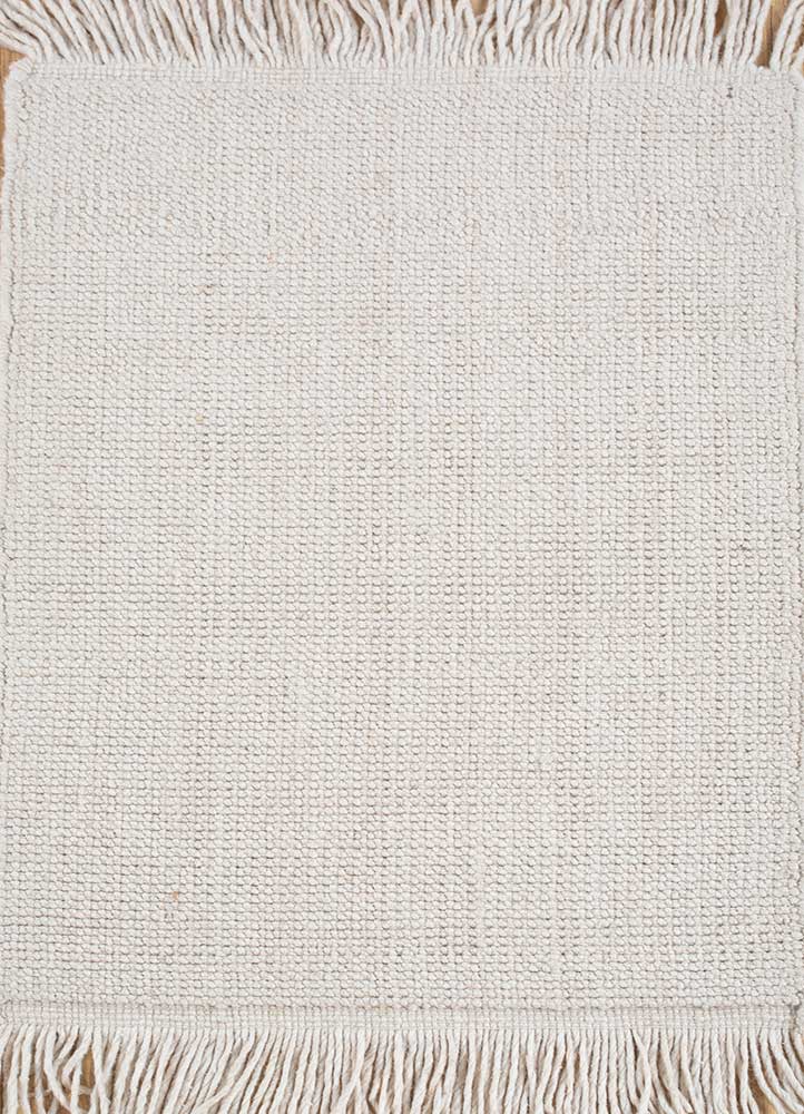 contour ivory wool Hand Loom Rug - HeadShot