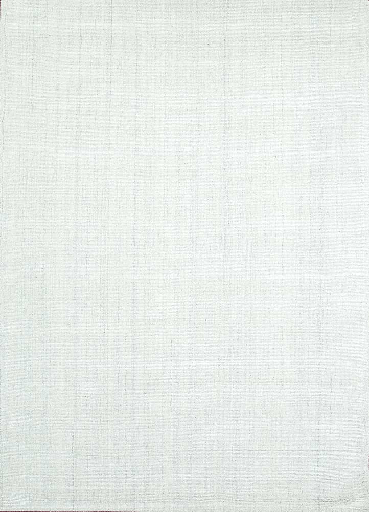 basis ivory wool and viscose Hand Loom Rug - HeadShot