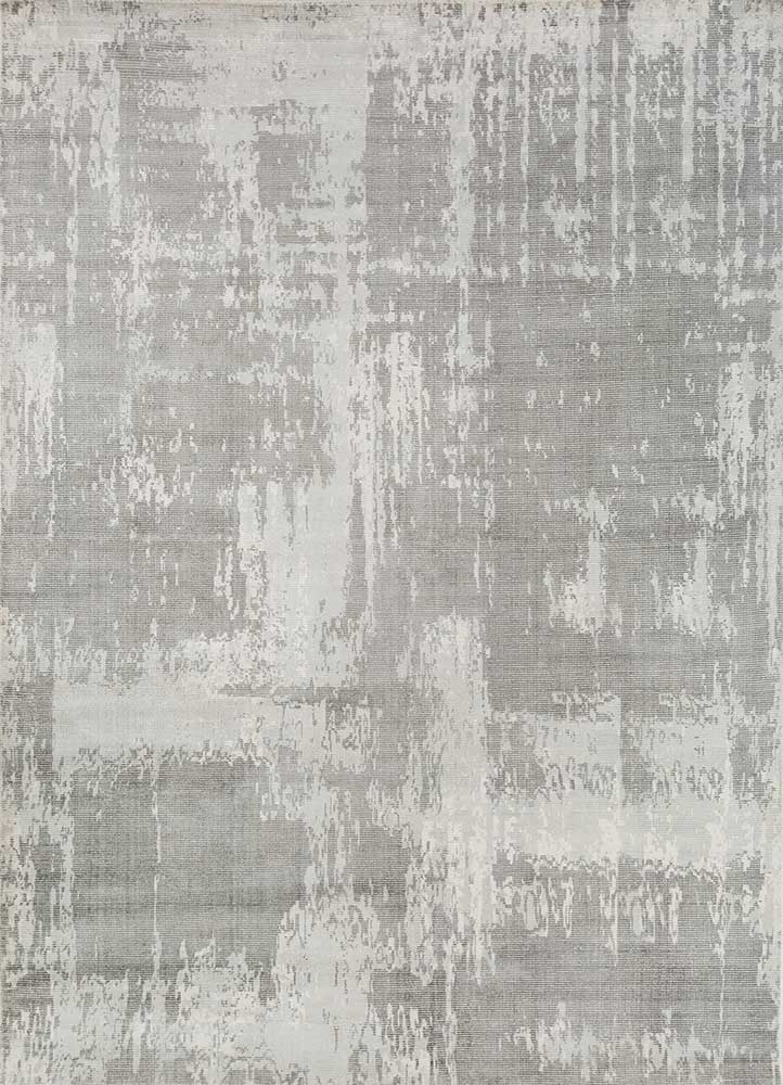  blue wool and viscose Hand Loom Rug