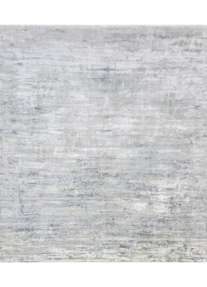 bespoke sile grey and black wool and viscose Hand Loom Rug - HeadShot bespoke sile grey and black wool and viscose Hand Loom Rug - HeadShot