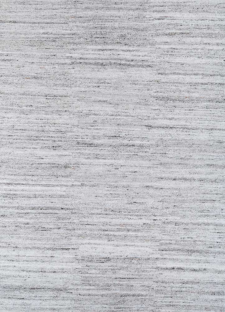  grey and black polyester Hand Knotted Rug