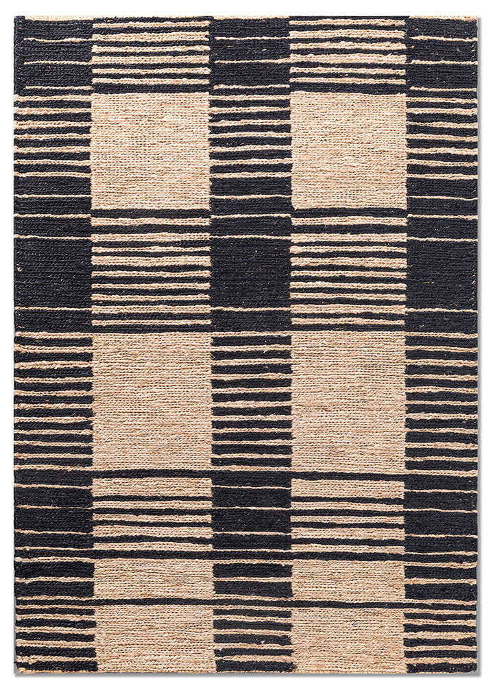  beige and brown jute and hemp Hand Knotted Rug
