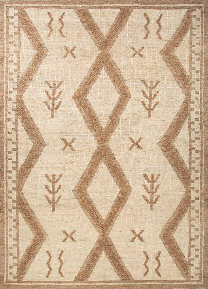 thyme ivory jute and hemp Hand Knotted Rug - HeadShot