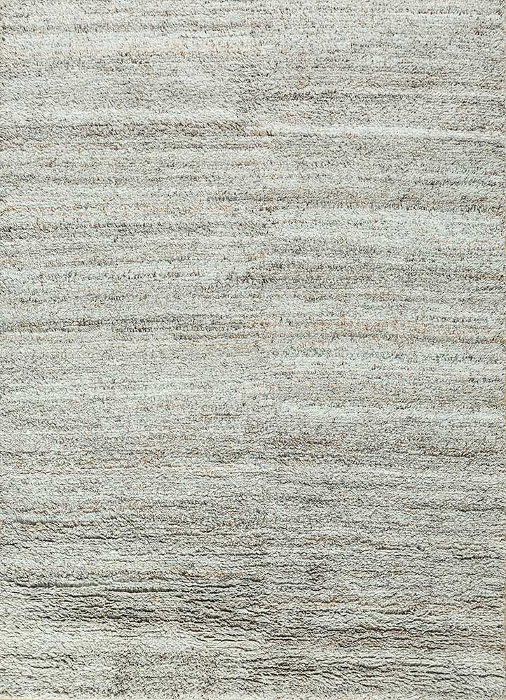  grey and black polyester Hand Knotted Rug