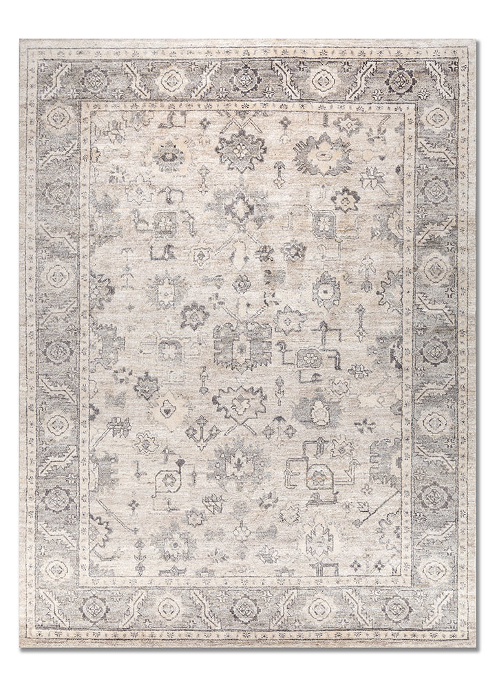  grey and black wool Hand Knotted Rug