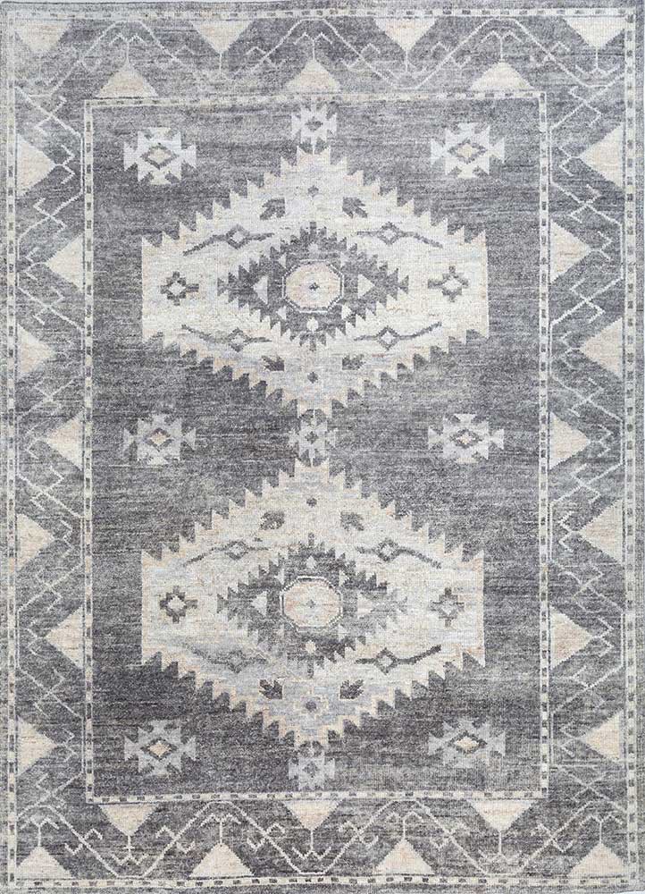 savana grey and black wool Hand Knotted Rug - HeadShot savana grey and black wool Hand Knotted Rug - HeadShot