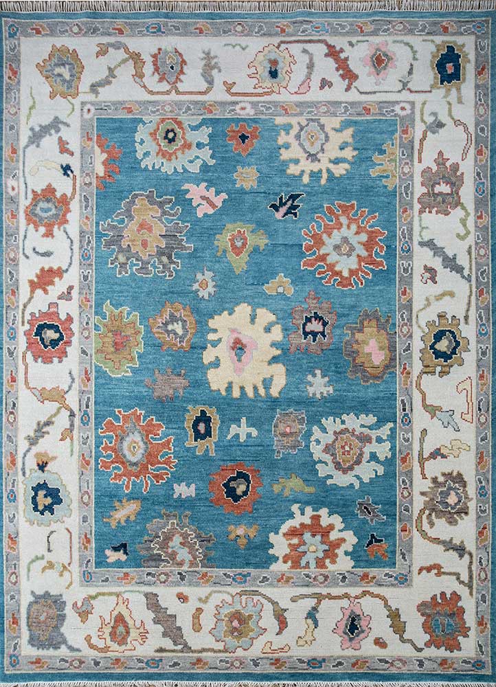 cyanna blue wool Hand Knotted Rug - HeadShot cyanna blue wool Hand Knotted Rug - HeadShot