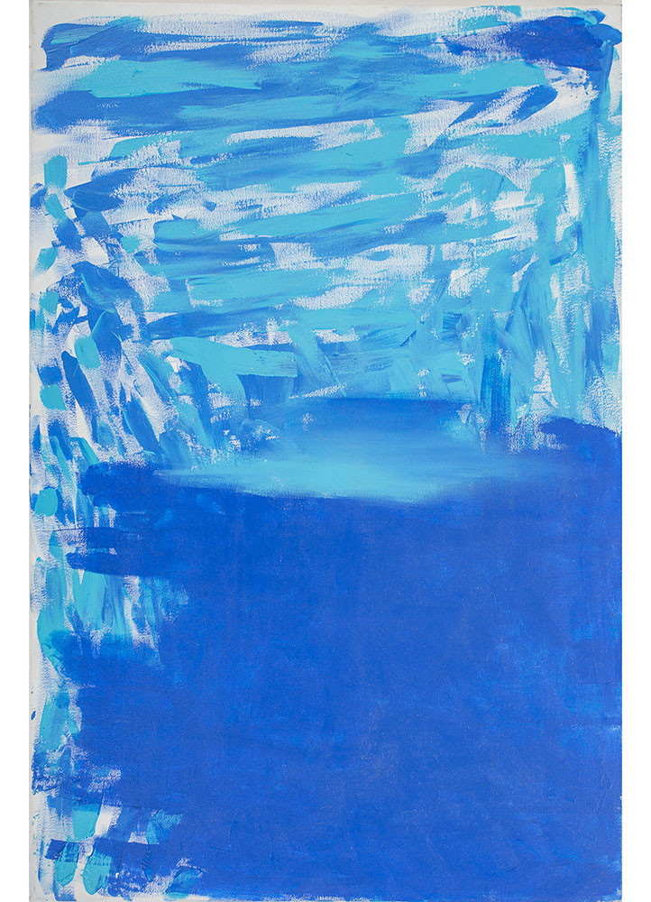 Painting blue canvas ART WORK Rug