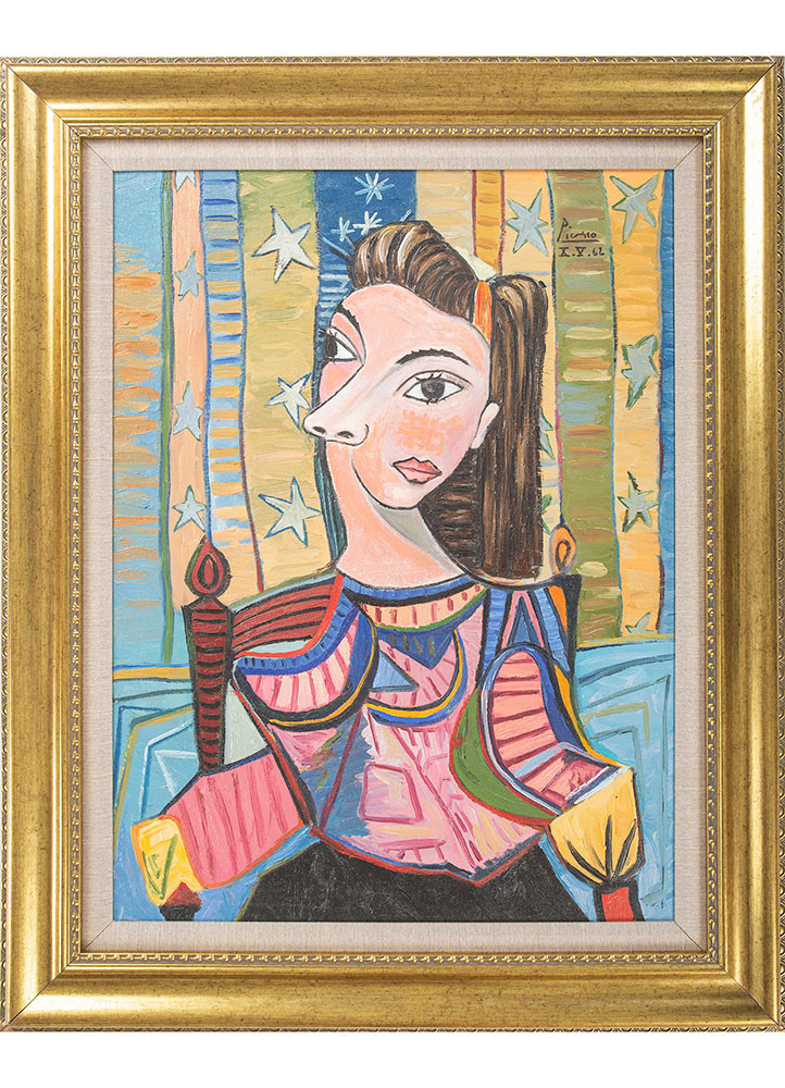 Painting pink and purple canvas ART WORK Rug