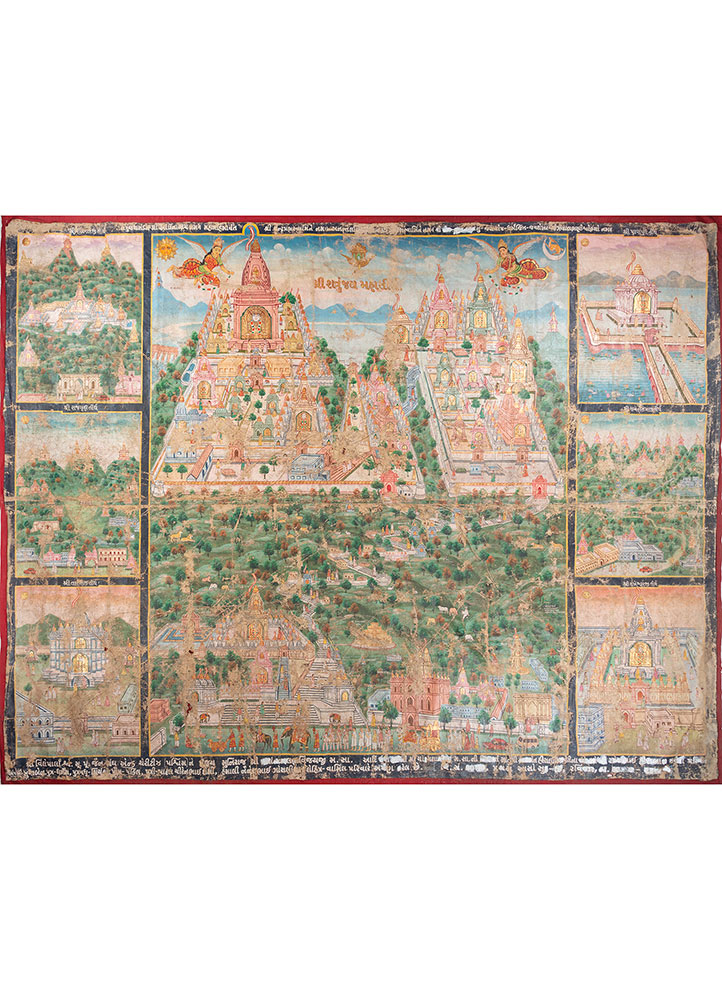 pichwai art green cotton cloth ART WORK Rug - HeadShot