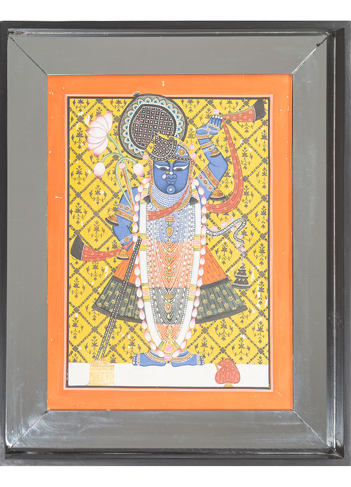 pichwai art gold cotton cloth ART WORK Rug - HeadShot
