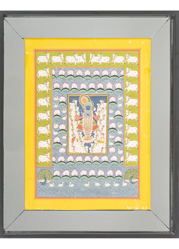 pichwai art gold cotton cloth ART WORK Rug - HeadShot