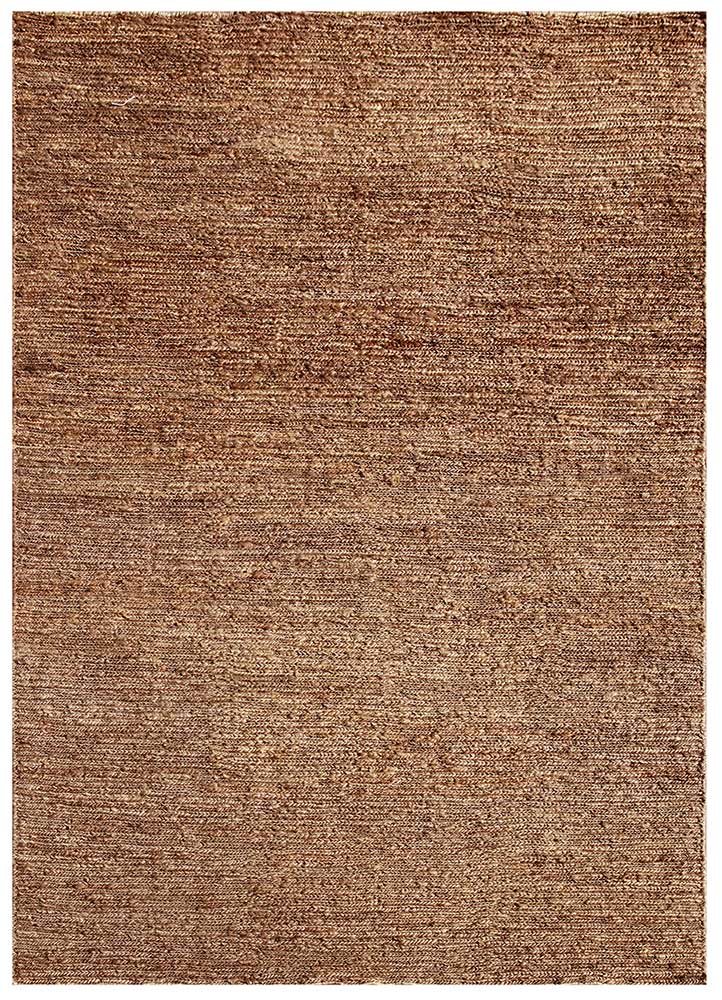  beige and brown jute and hemp Hand Knotted Rug