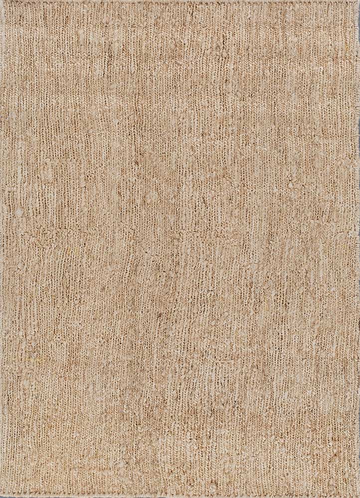  beige and brown jute and hemp Hand Knotted Rug