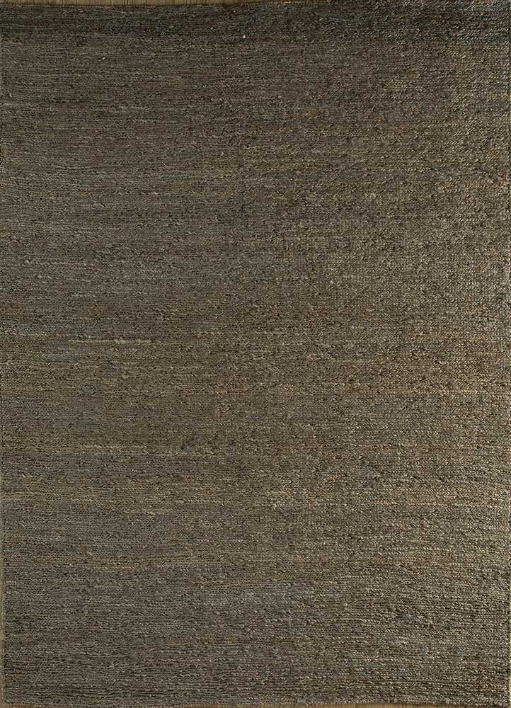  beige and brown jute and hemp Hand Knotted Rug