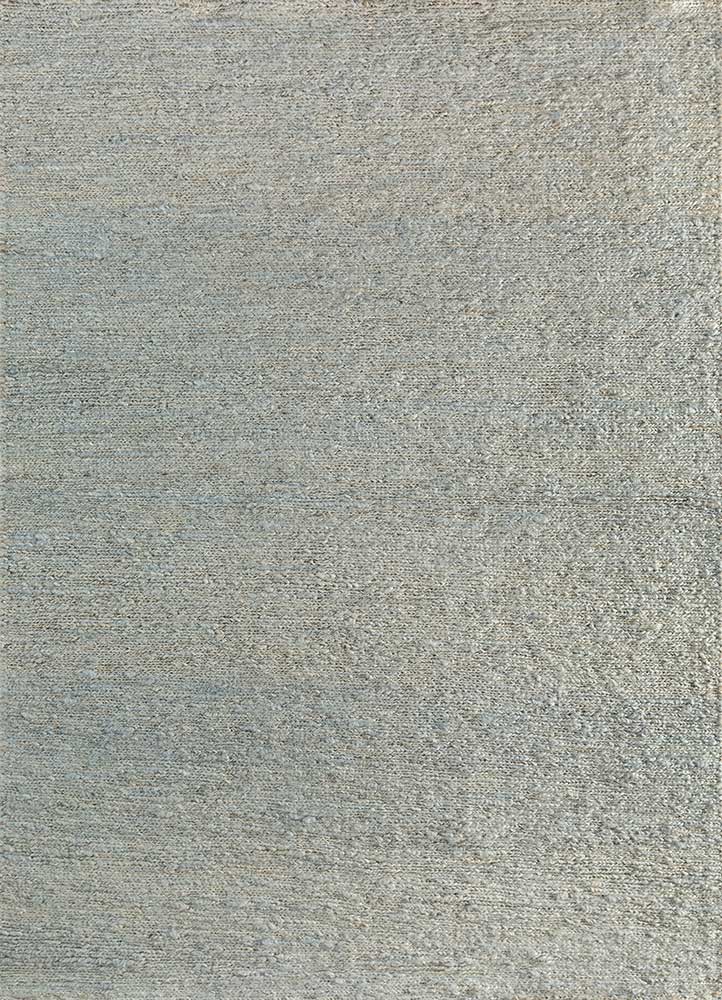  blue jute and hemp Hand Knotted Rug