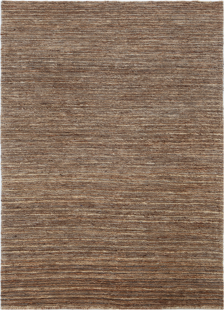 hula beige and brown jute and hemp Hand Knotted Rug - HeadShot