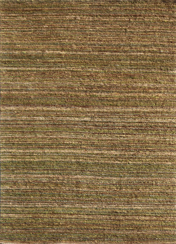  green jute and hemp Hand Knotted Rug