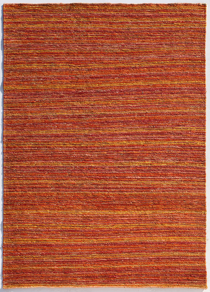  red and orange jute and hemp Hand Knotted Rug