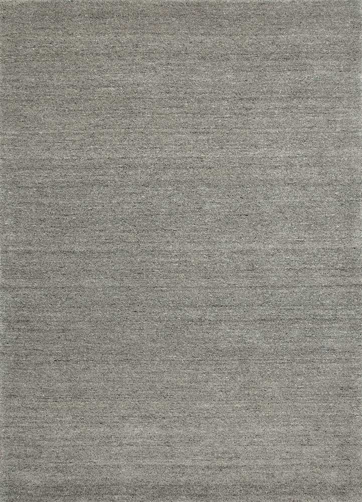 tesoro grey and black wool Hand Loom Rug - HeadShot