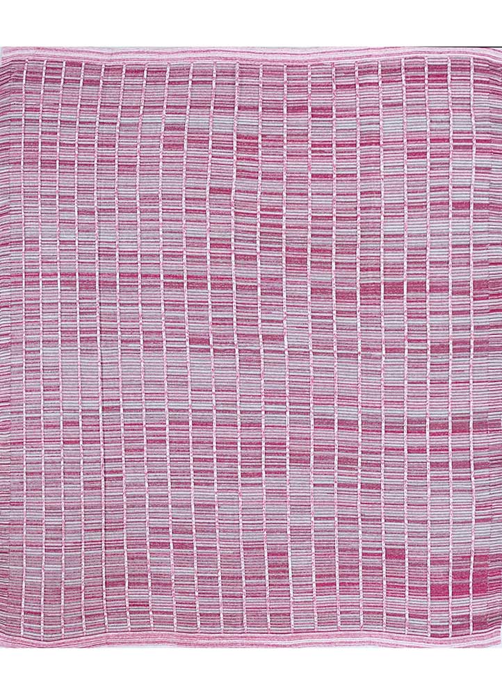 bespoke sile pink and purple polyester Hand Loom Rug - HeadShot