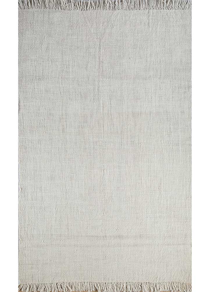 bespoke sile ivory wool Hand Loom Rug - HeadShot