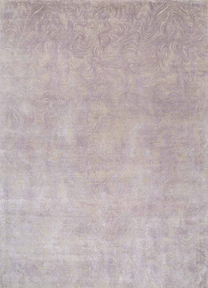 free verse by kavi pink and purple wool and silk Hand Knotted Rug - HeadShot