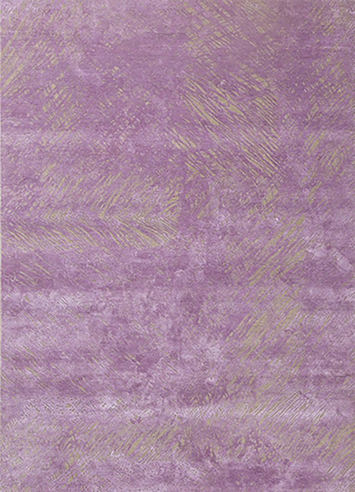  pink and purple wool and silk Hand Knotted Rug