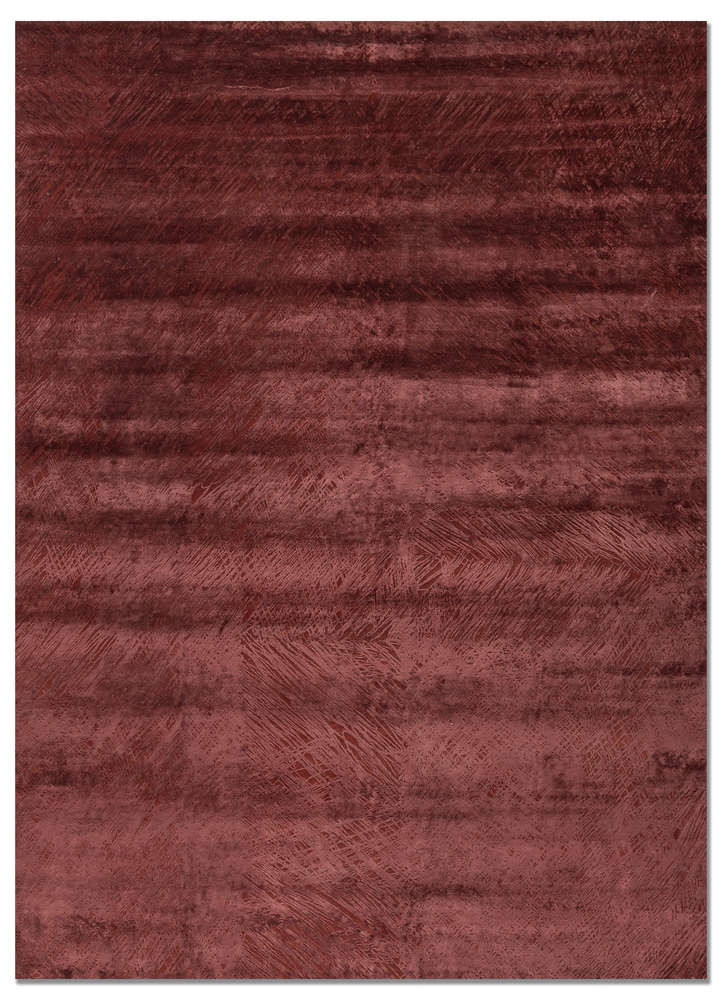  red and orange wool and silk Hand Knotted Rug