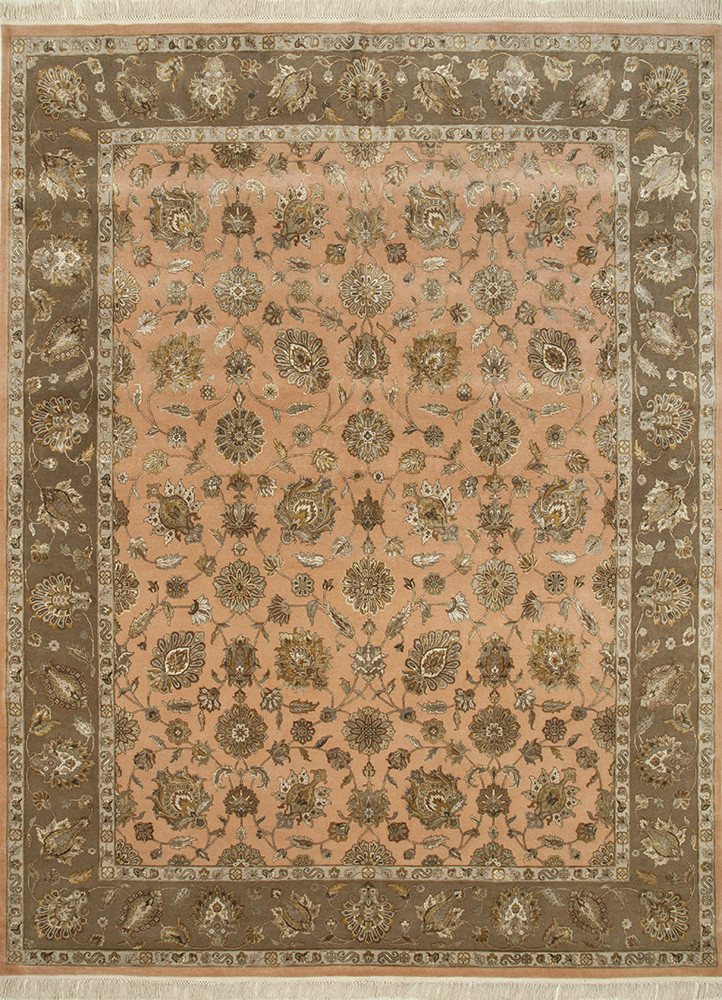 aurora red and orange wool and silk Hand Knotted Rug - HeadShot aurora red and orange wool and silk Hand Knotted Rug - HeadShot