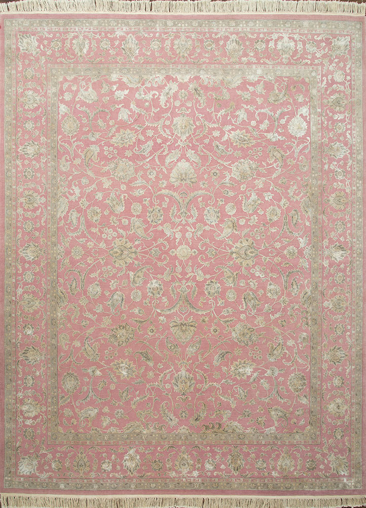 aurora red and orange wool and silk Hand Knotted Rug - HeadShot aurora red and orange wool and silk Hand Knotted Rug - HeadShot