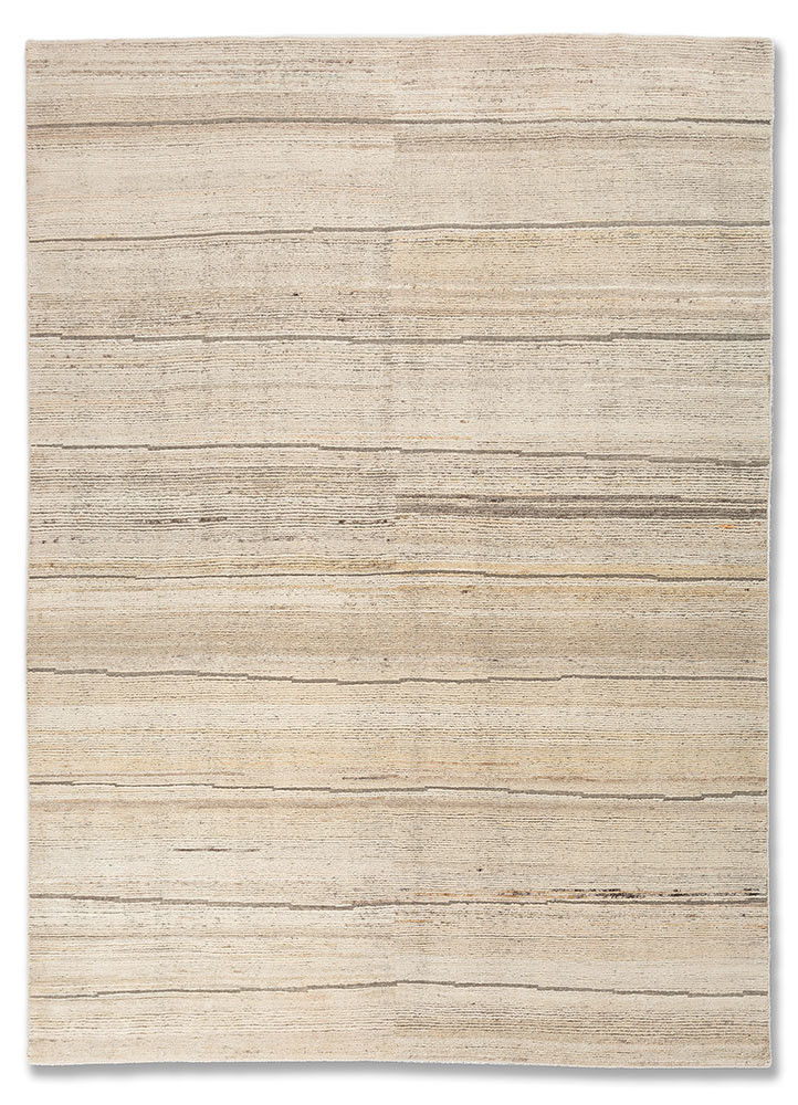  ivory afghan wool Hand Knotted Rug