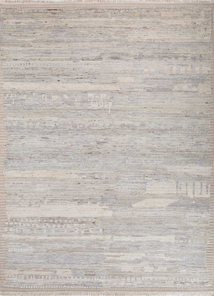  grey and black afghan wool Hand Knotted Rug