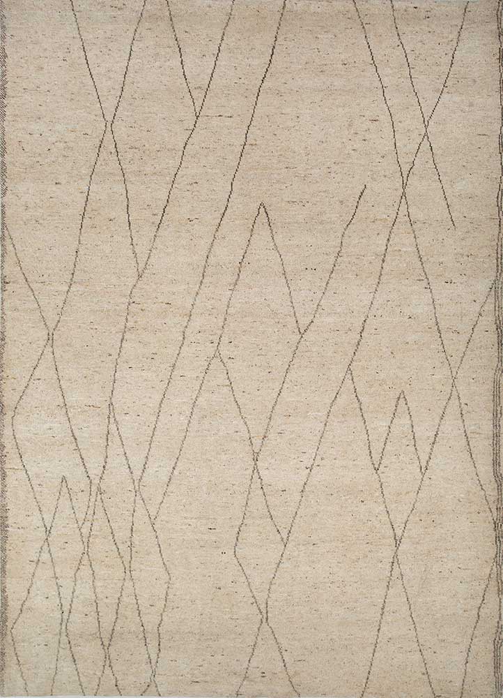 manifest ivory wool Hand Knotted Rug - HeadShot