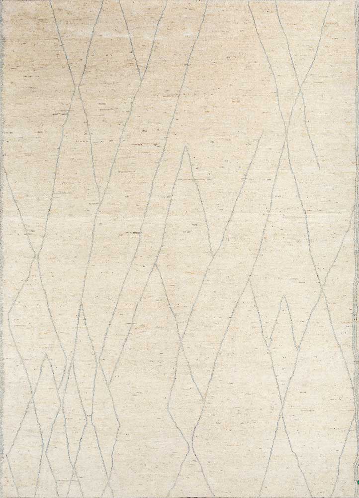  ivory wool Hand Knotted Rug