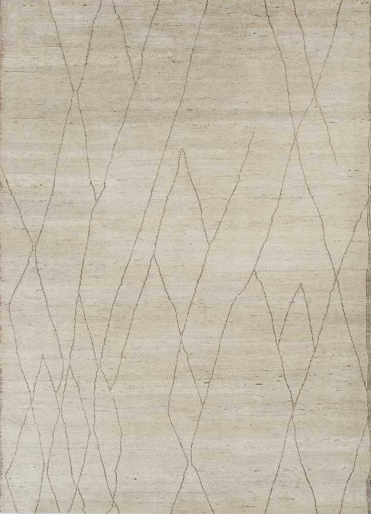  ivory wool Hand Knotted Rug