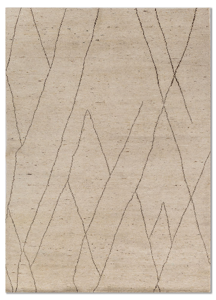  ivory wool Hand Knotted Rug