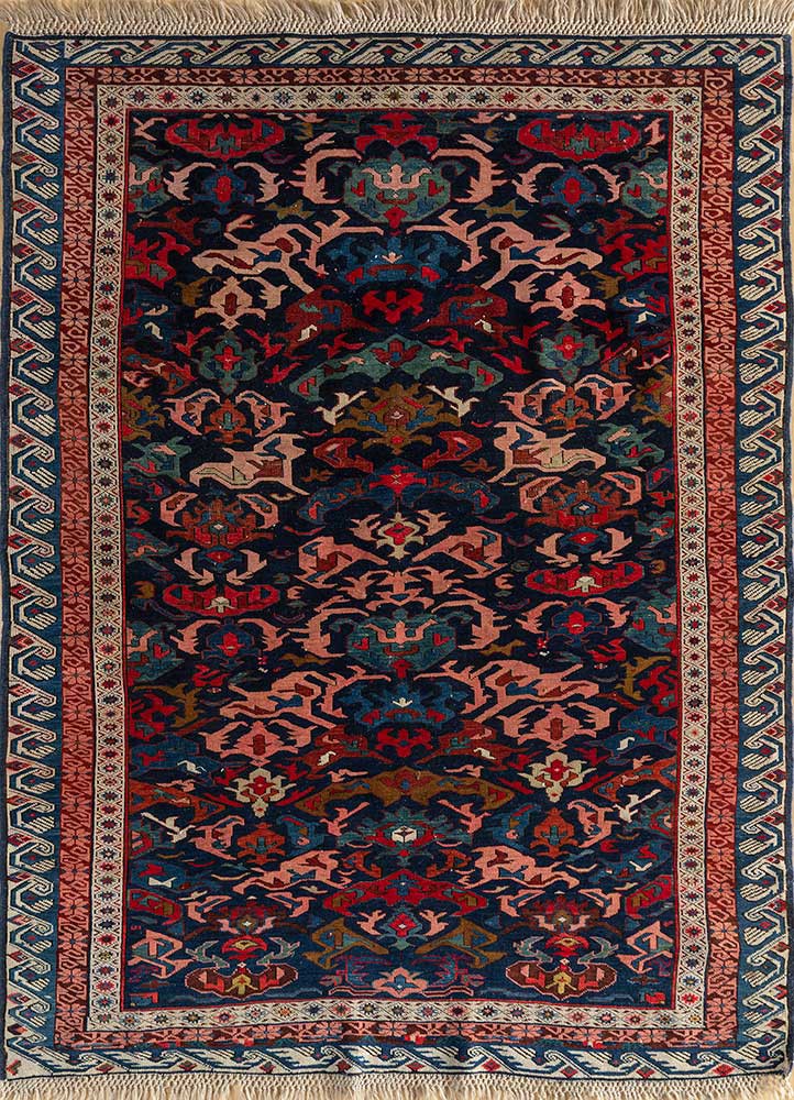 Caucasian (C.1910) multi wool Hand Knotted Rug