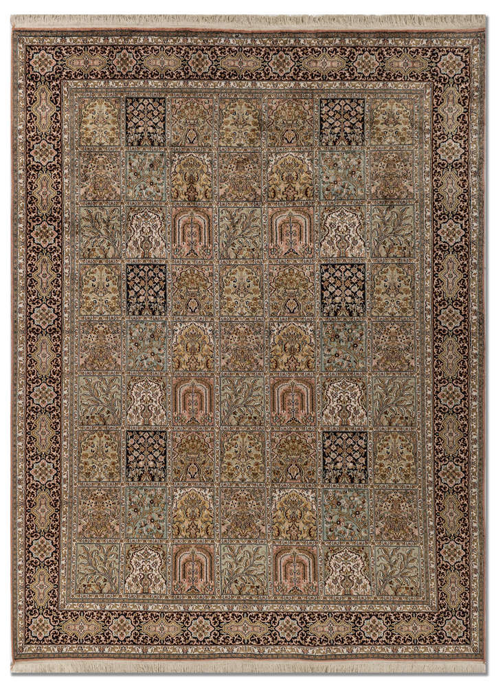  blue silk Hand Knotted Rug